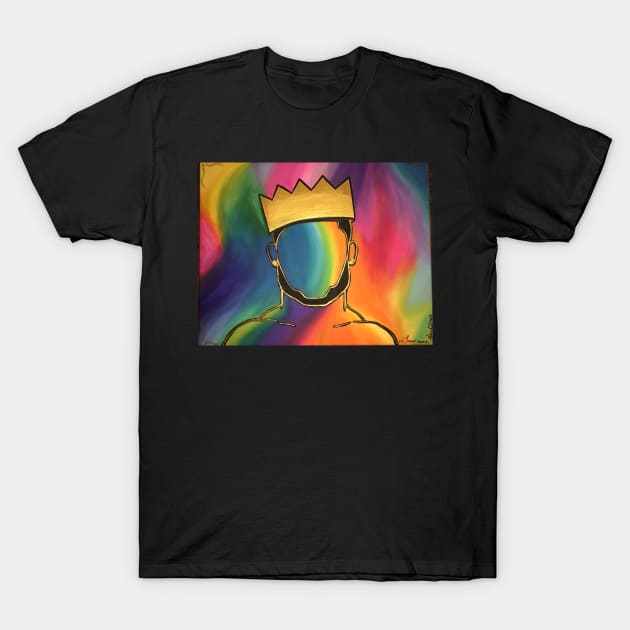 King (black, rainbow, God-fearing) T-Shirt by Hobosart